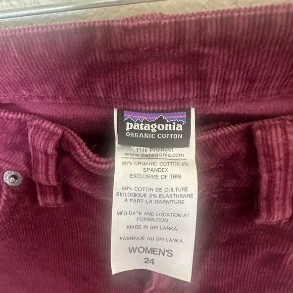 Patagonia Women's Organic Cotton Corduroy Pants - Deep Burgundy - Picture 2 of 4